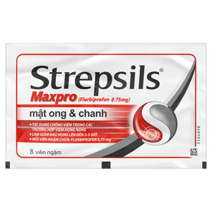 Strepsils Maxpro- Gói 8 viên