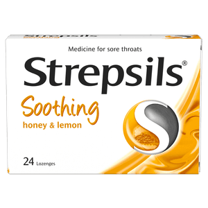 Strepsils Soothing Honey & Lemon- Hộp 24 viên